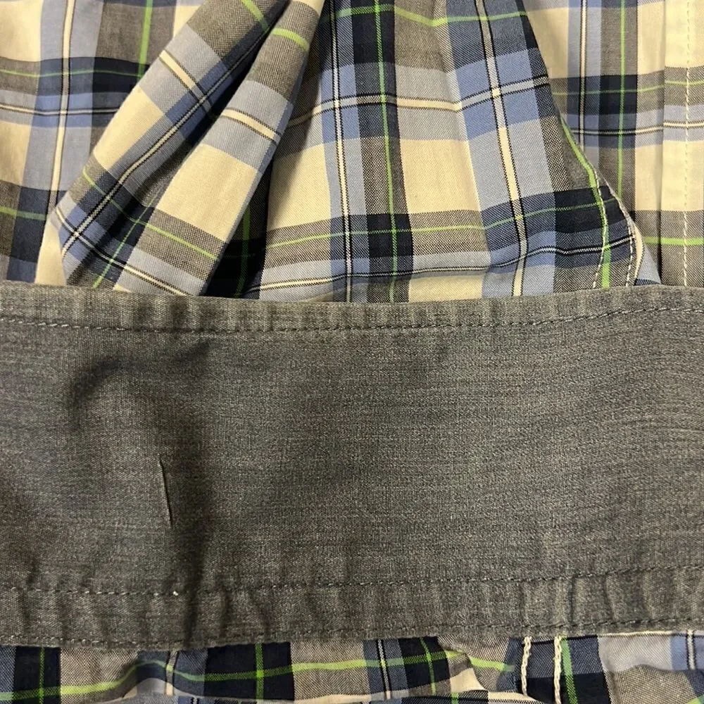 Banana Republic blue plaid button down size L